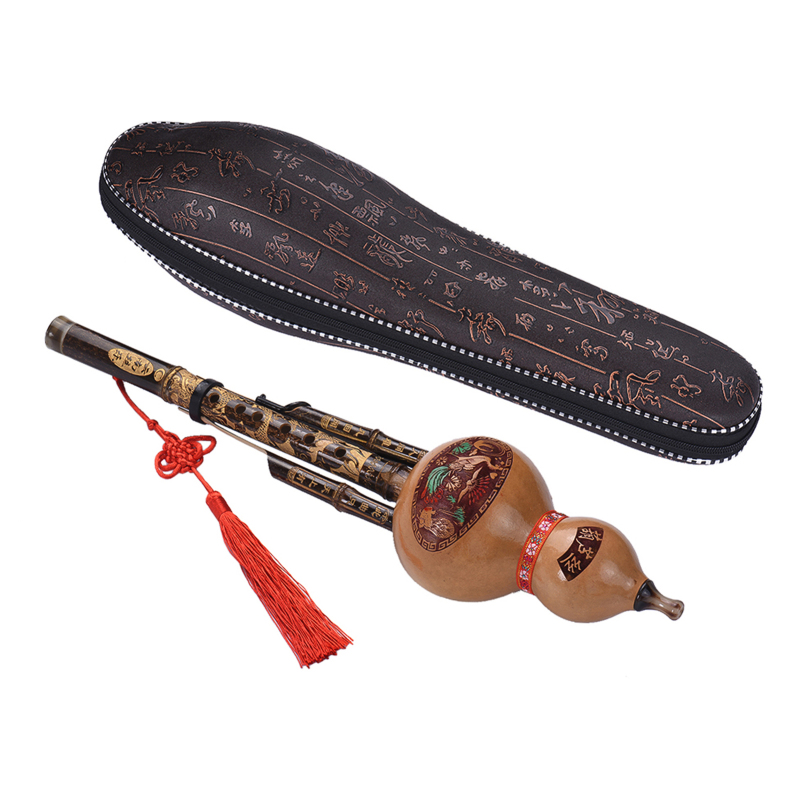 Bagpipe Practice Chanter - Chiński ręcznie robiony czarny bambus Hulusi