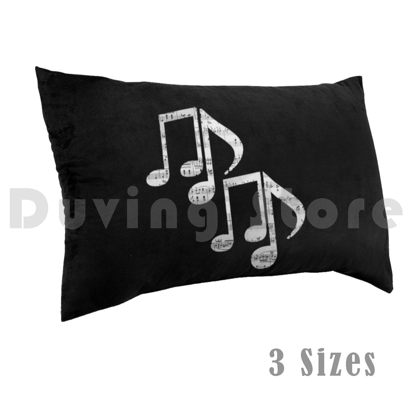 Song With Musical Instrument - Poszewka na poduszkę z nadrukiem nut