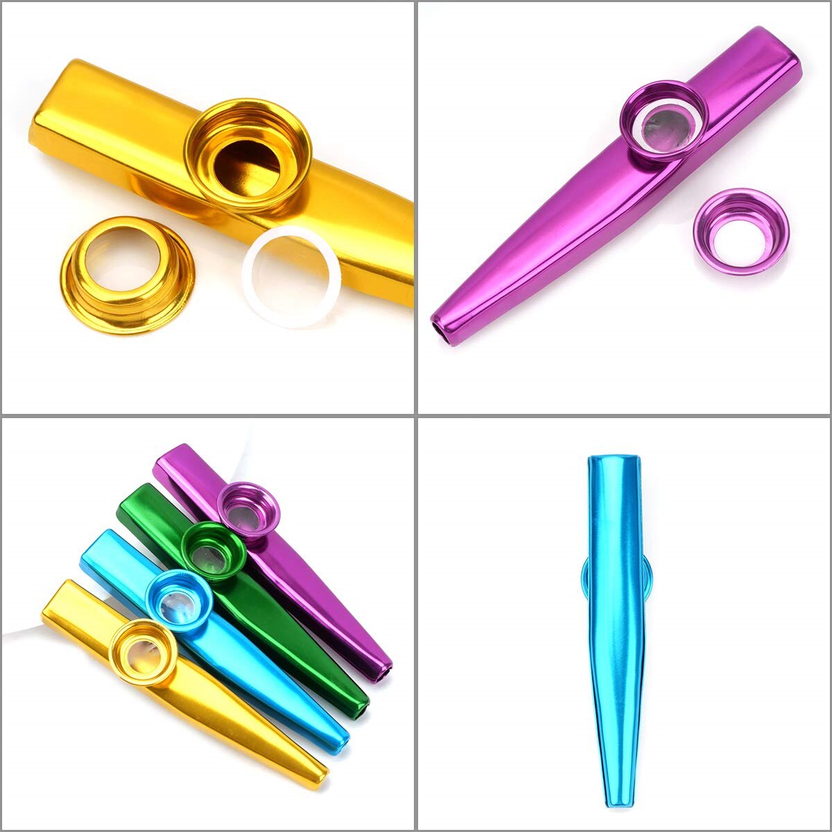 Kazoo Srebrny stop aluminium z – Musical Instrument Flute recenzja i cena