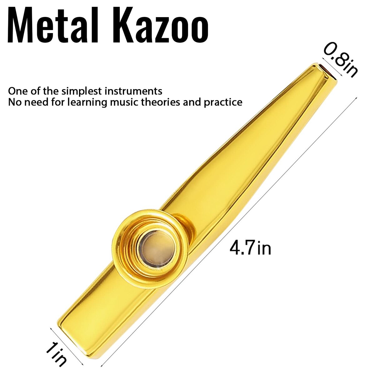 Kazoo Srebrny stop aluminium z – Musical Instrument Flute recenzja i cena