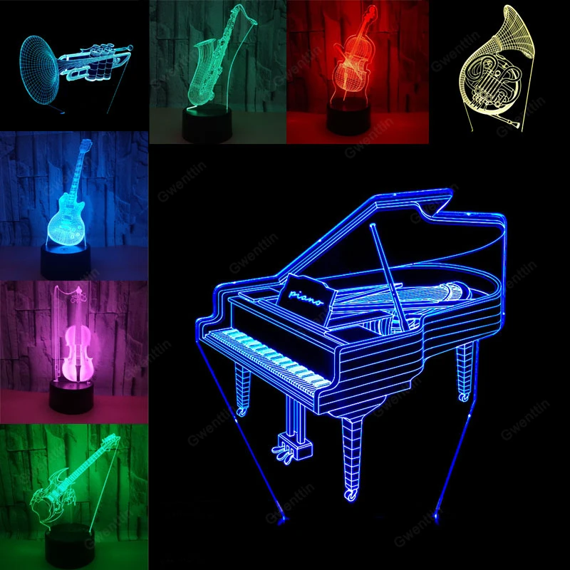 Lampka nocna 3D Illusion Led U – Musical Instrument No Touch recenzja i cena